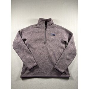 Patagonia Women's Better Sweater 1/4 Zip Fleece Pullover Heathered Purple Small